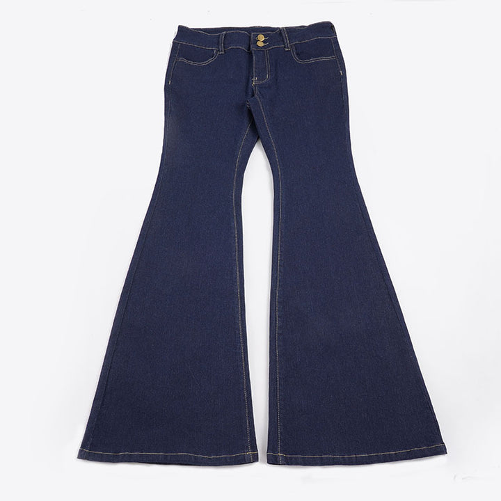 Dame Bootcut Jeans med høj talje og elegant sømføring Skovae