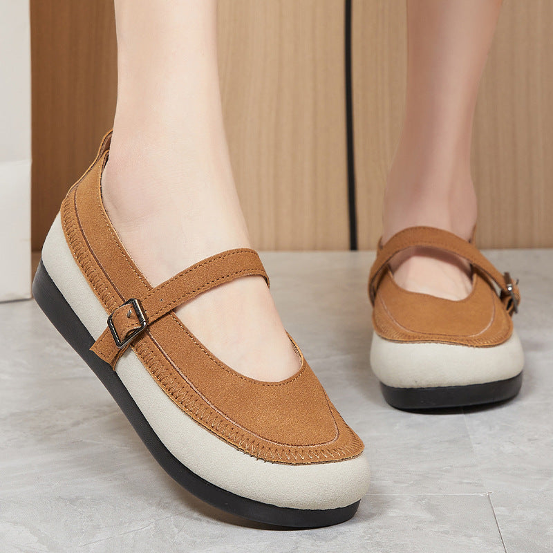 Damer Elegante Mary Jane Stil Ballerinas med justerbar rem Stilla
