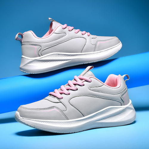 Unisex nan minimalistisk kunstlæder-sneakers med ergonomisk EVA-mellemsål og trækstrop Skovae