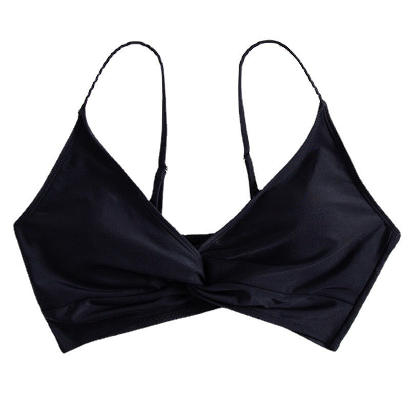 Dame Bikini-top med indpakningsdesign og justerbare stropper Skovae