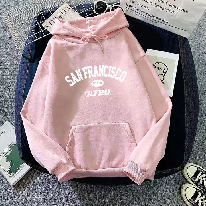 Kvinders hættetrøje med San Francisco print Skovae