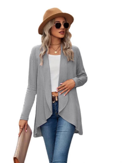 Dame cardigan med åben snit og afslappet design Stilla