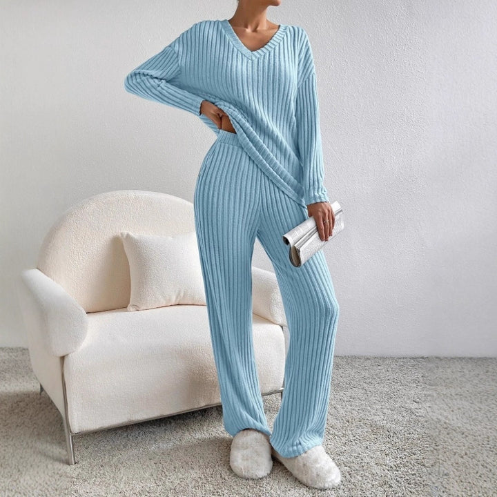 Dame hyggeligt strikket loungewear sæt Stilla