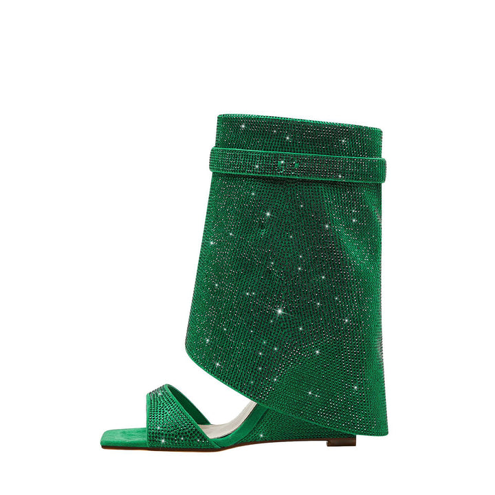Femme High-Fashion med Rhinestone-dekoration sandaler Stilla