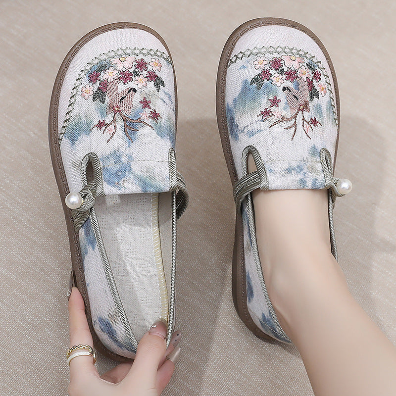 Femme broderet afslappet slippers Stilla