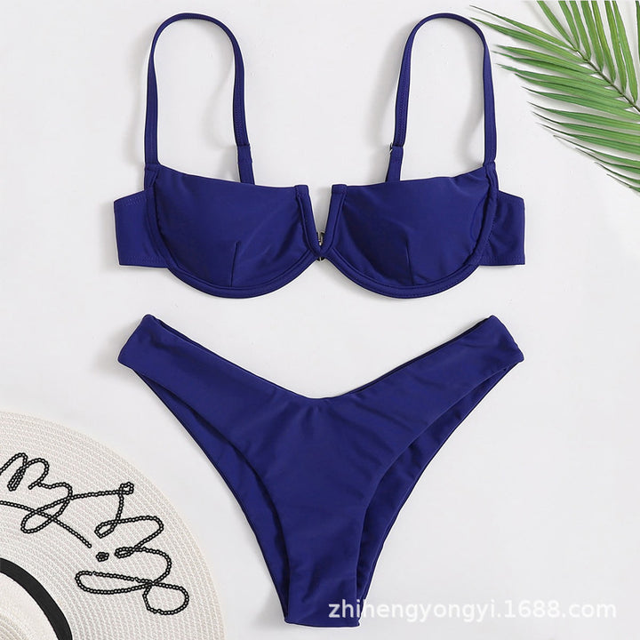 Dame Push-Up Bikini med elegant bøjle-design Skovae