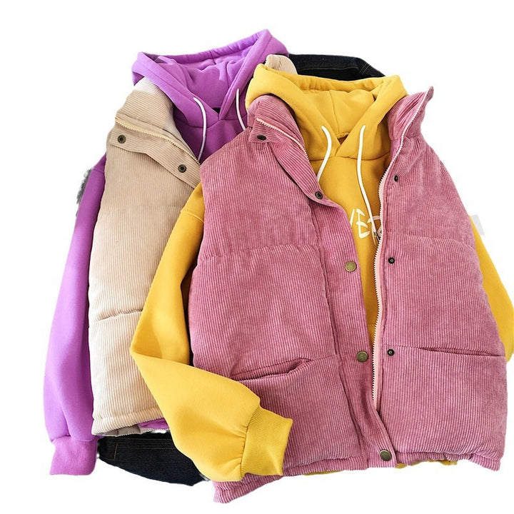 Femme Corduroy Puffer Vest Stilla