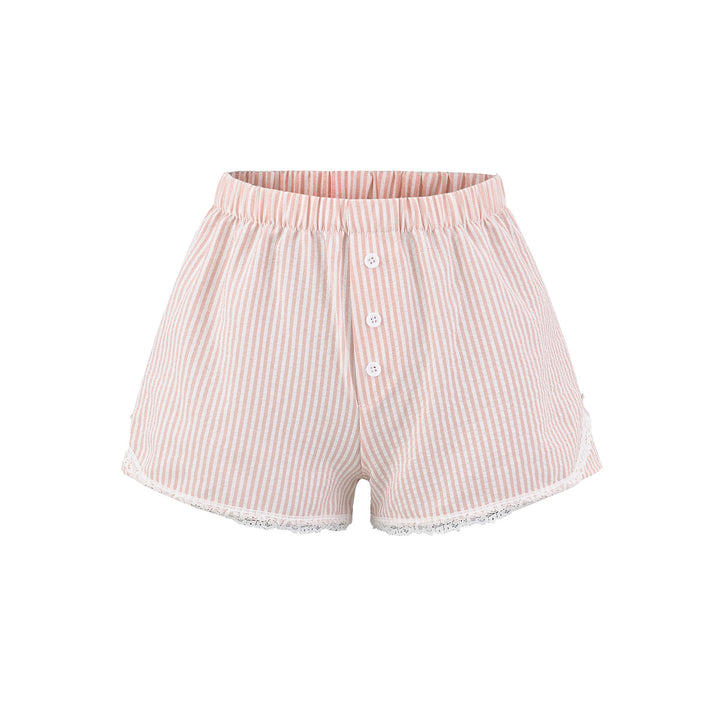 Dame shorts med delikate spidse accenter og elastisk talje Stilla
