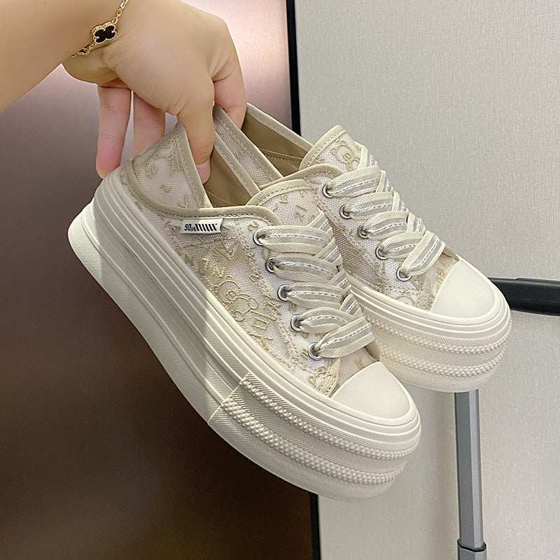Dame Mode Sneakers med luftig tekstiloverflade og dæmpende sål Stilla