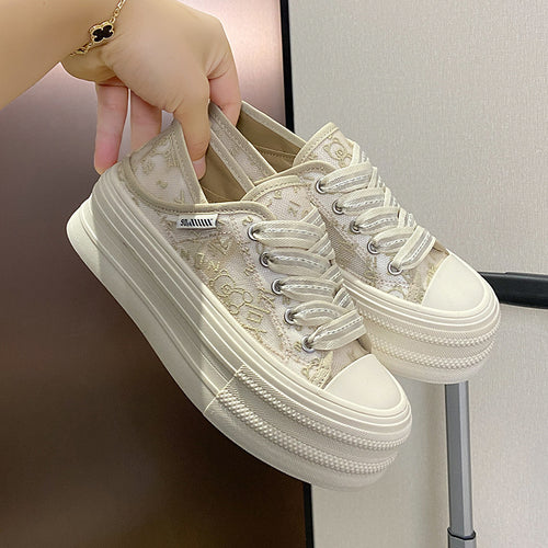 Dame Mode Sneakers med luftig tekstiloverflade og dæmpende sål Stilla