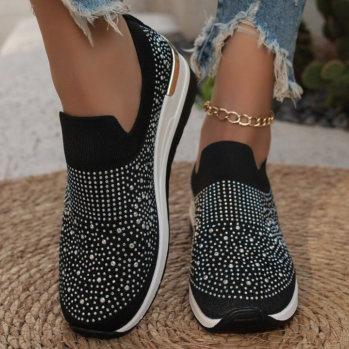 Dame Glitrende Slip-On Sneakers med ergonomisk dæmpning og stødabsorberende sål Stilla