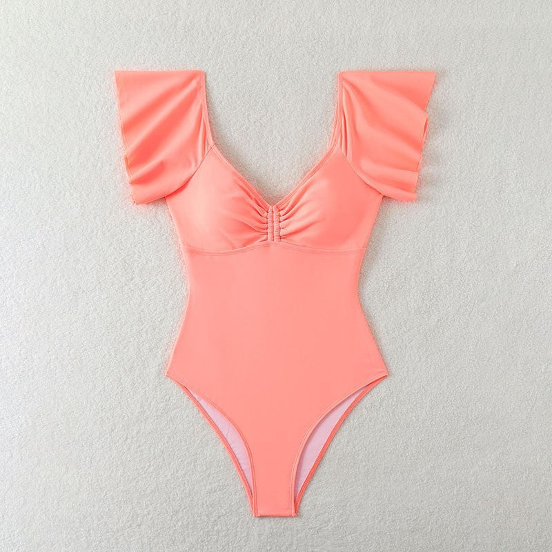 Dame Elegant Én-piece Badedragt med Ruffle detaljer Skovae