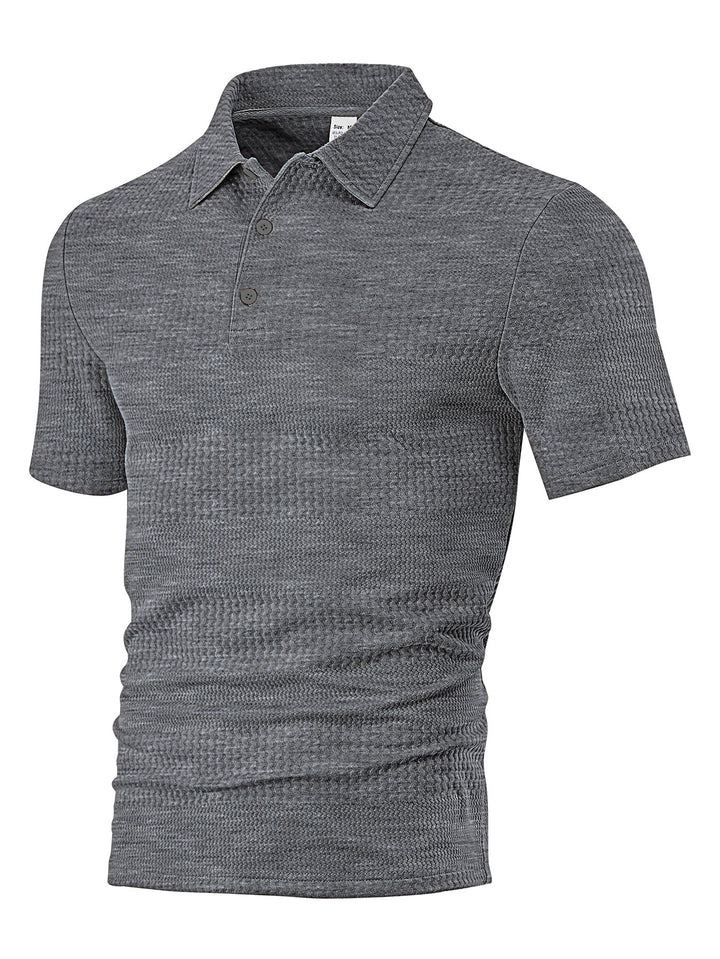 Herre polo skjorte med struktureret design Stilla