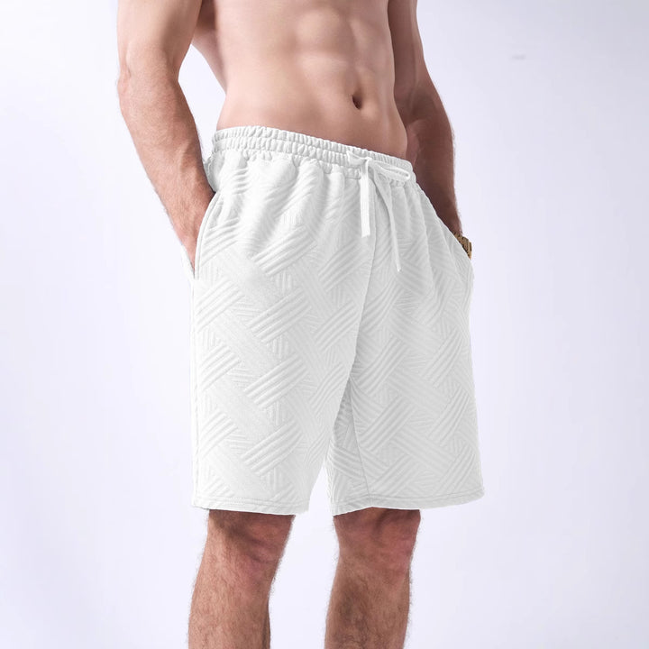 Herrer fritids shorts med moderne strukturdesign Stilla