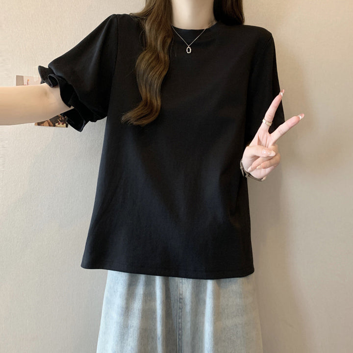 Dame Puffærmer Relaxed Fit T-Shirt Stilla