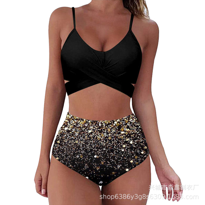 Dame Crop-Top bikini sæt med flettet design Skovae