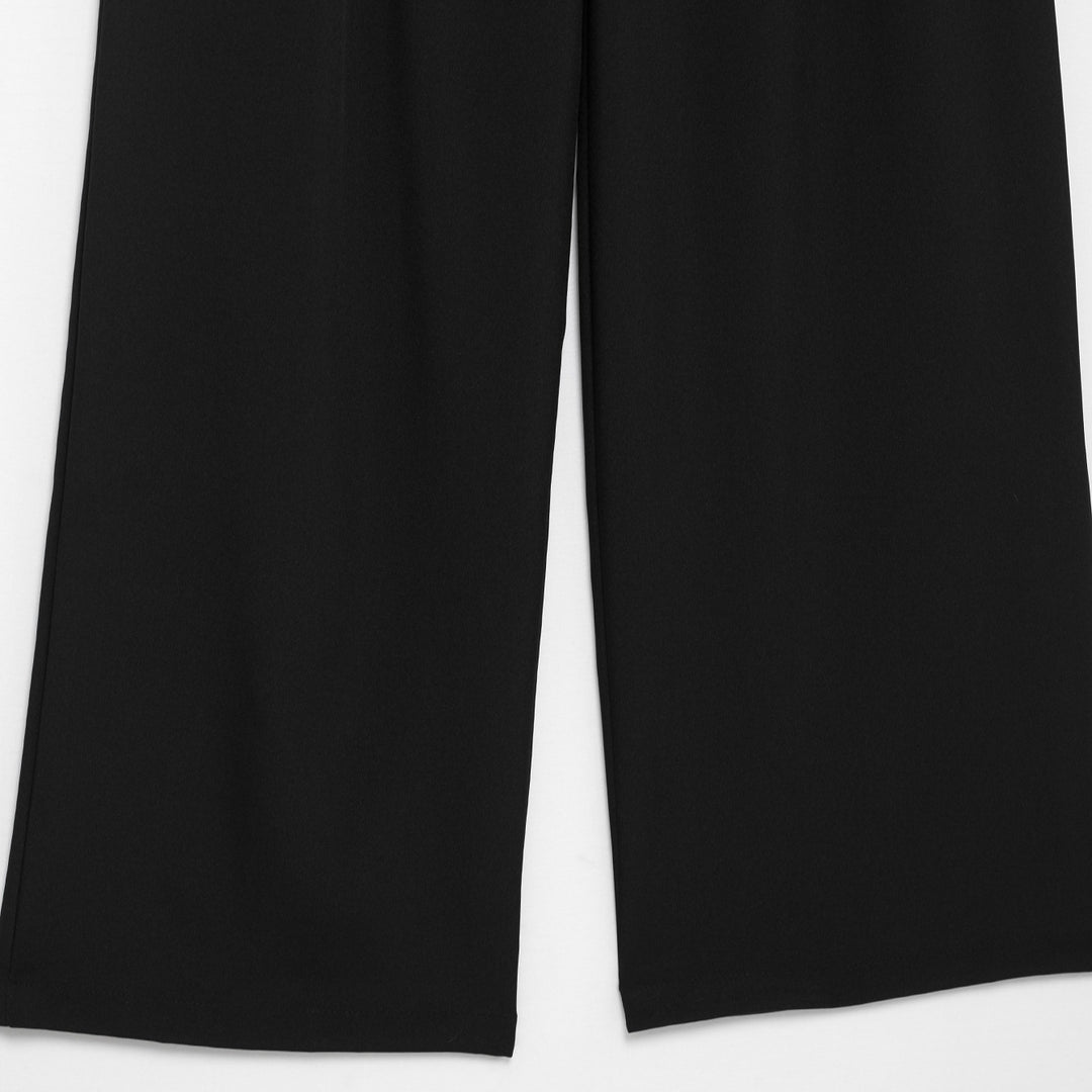 Damer bredt skåret high-waist stofbukser Stilla