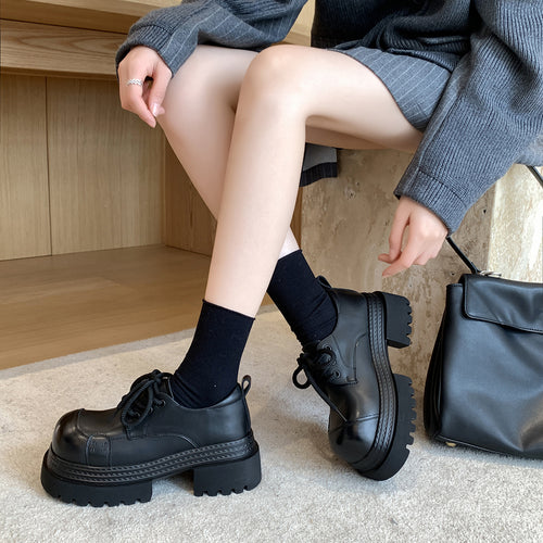 Femme Casual Chunky Snørestøvler Stilla