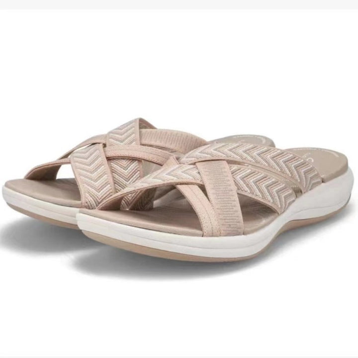 Dame Komfortable Sommer-Sandaler med elastisk Remdesign Stilla