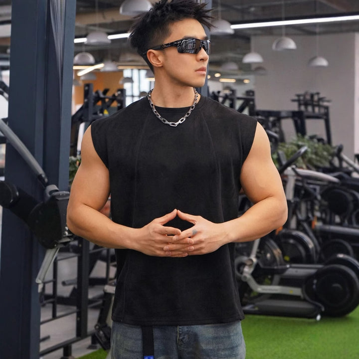 Herre sporty muskelshirt med innovativ snit Stilla