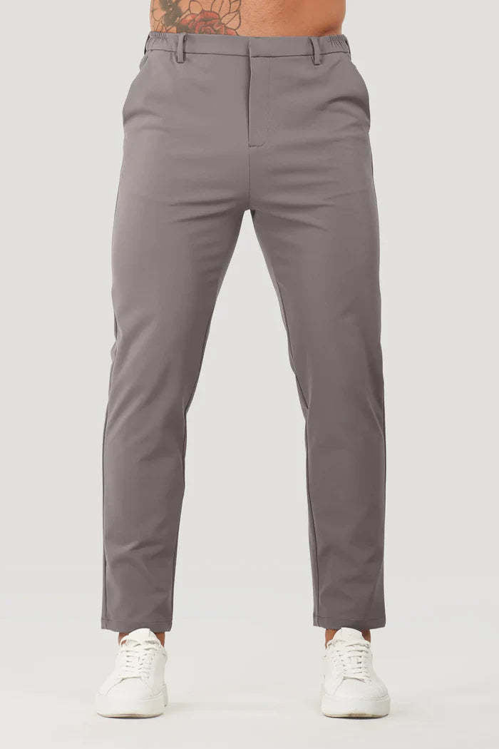Herre Slim-Fit Chino bukser med elastisk talje og dekorative detaljer Stilla