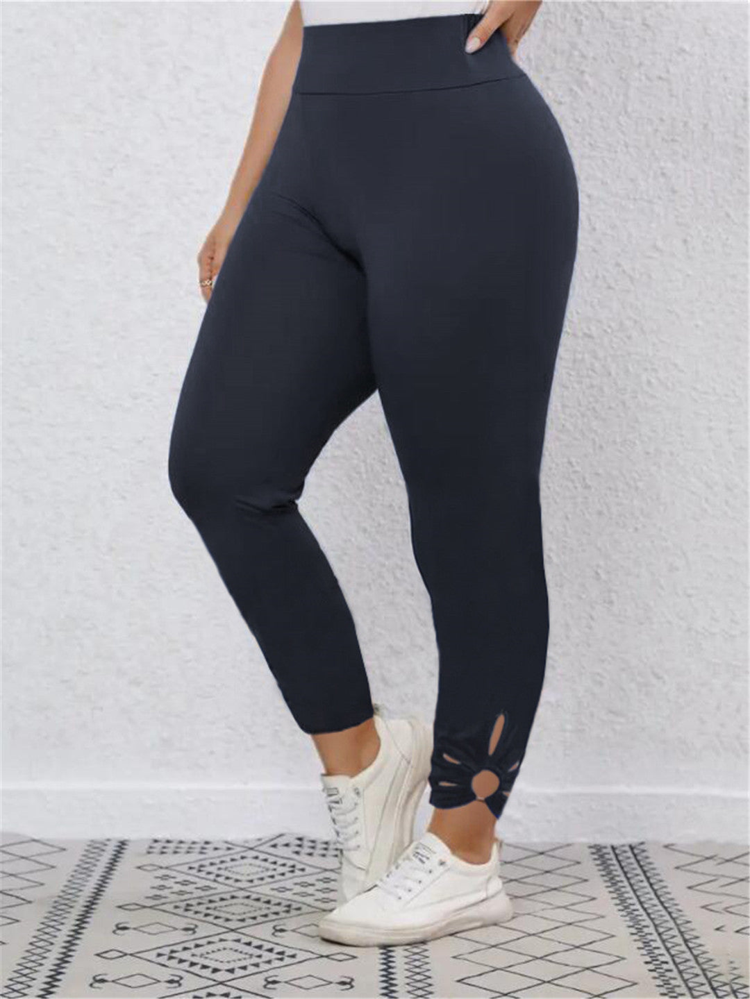 Dame sportleggings med dekorative cut-outs og høj talje Stilla