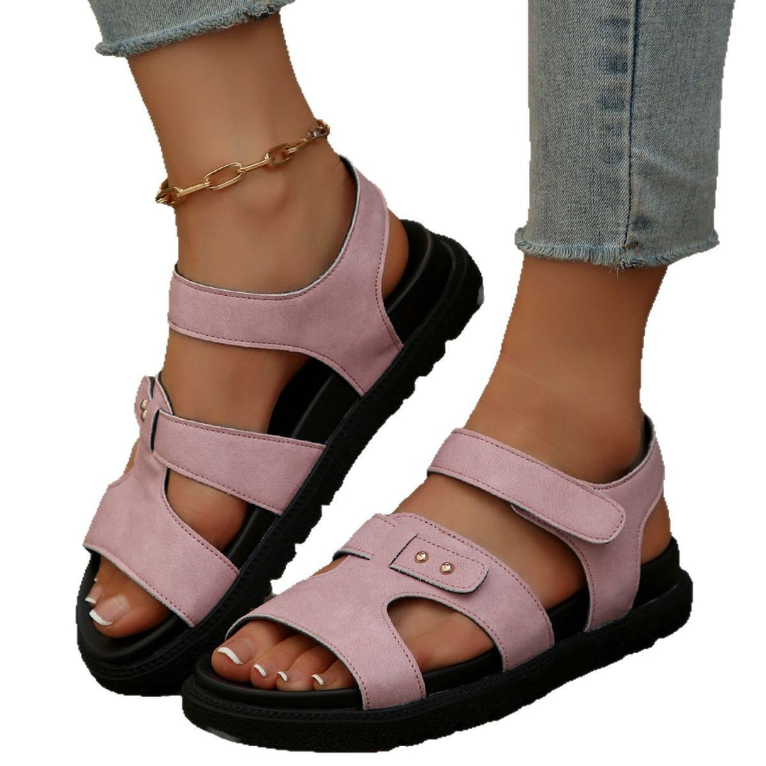 Dame Komfortable Velcro Sandaletter med ergonomisk Sål Stilla