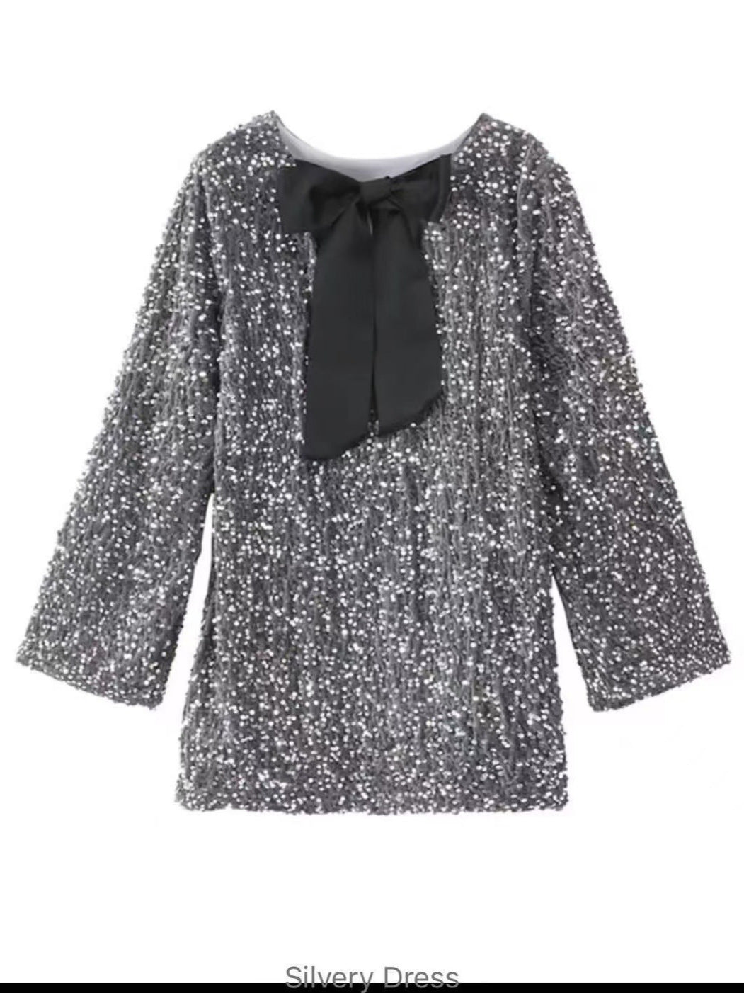 Dame charmerende mini kjoler med glitrende glitter og elegante puffede ærmer Skovae