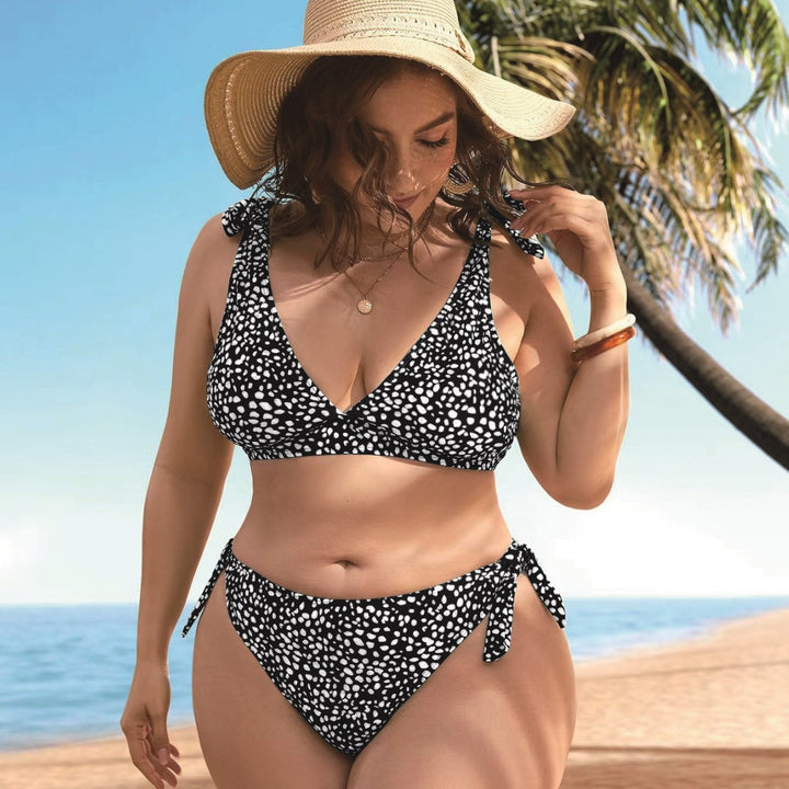 Dame Triangel-Bikini-sæt med legende knudedesign Skovae