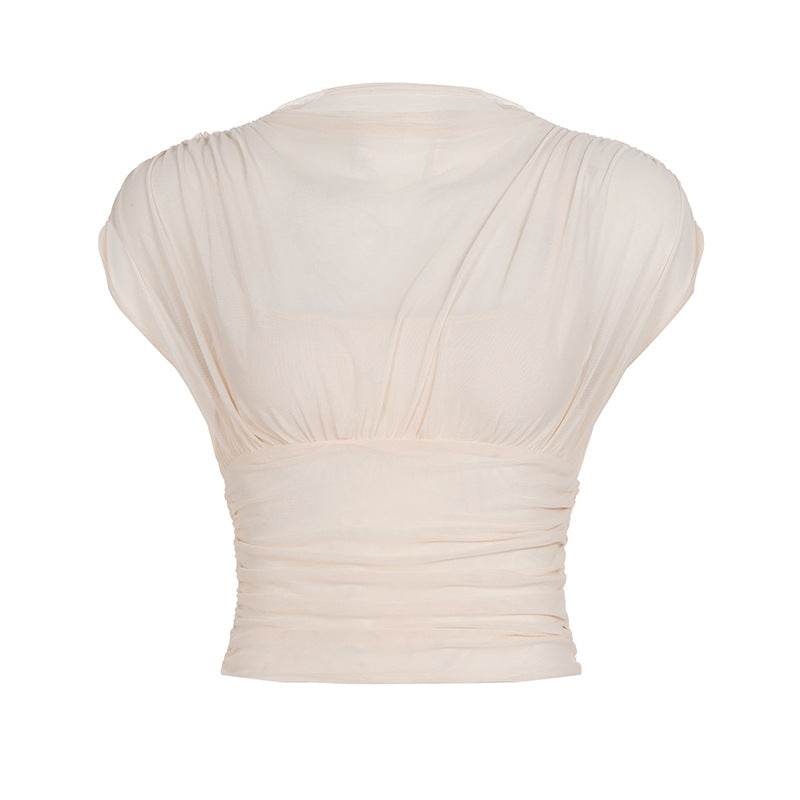 Dame elegant overdel med ruffles detaljer og figursyet snit Skovae