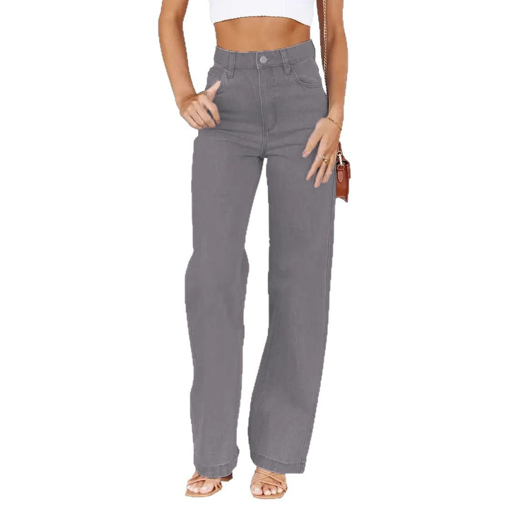 Dame brede High-Waist Jeans med elegant snit Stilla
