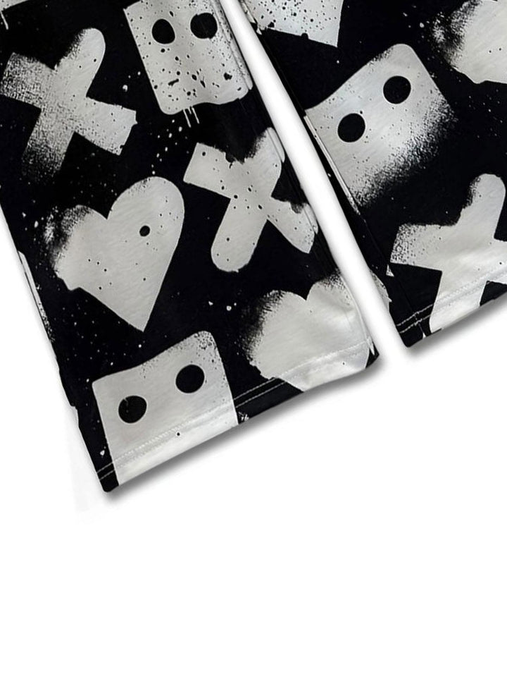 Dame fritidshose med unikt print og elastisk linning Stilla