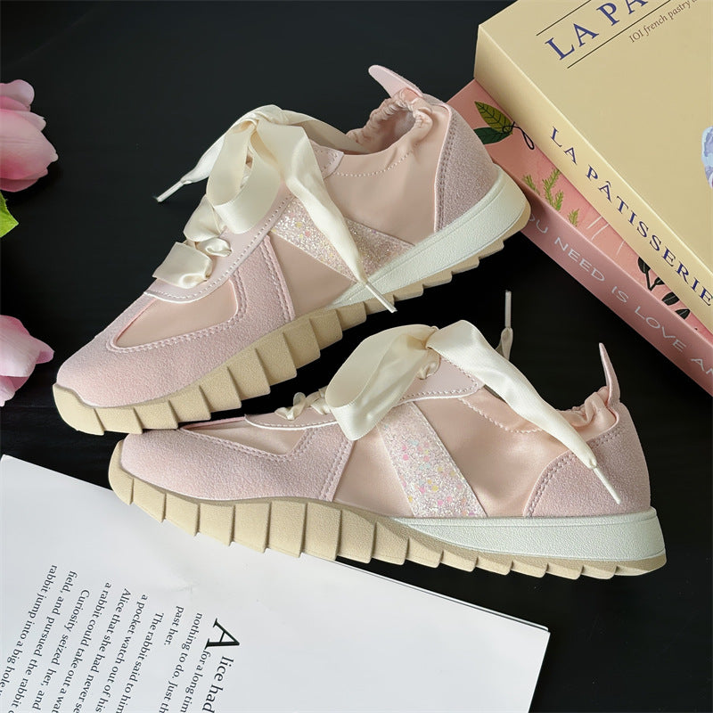 Dame Sneakers med elastisk snøresystem og åndbar tekstilstruktur Stilla
