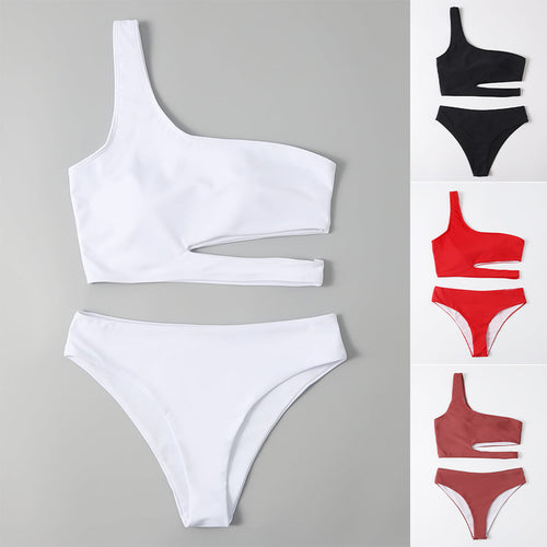 Dame ensidig bikini med innovativ cut-out Skovae