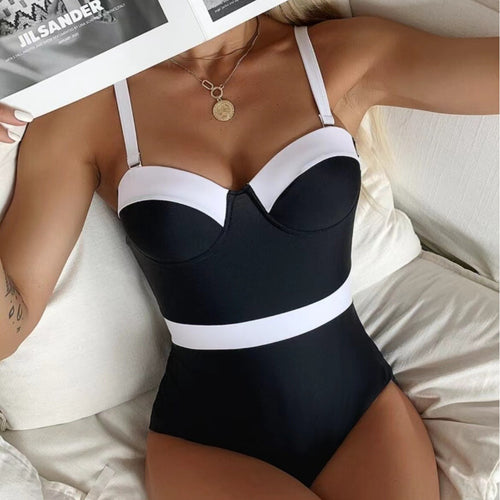Dame Heldragt med moderigtig bustier-design og kontrasterende stropper Stilla