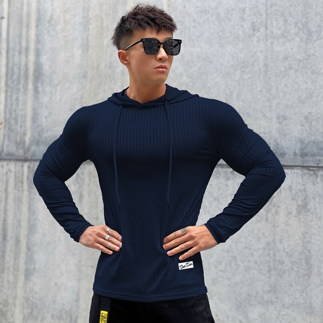 Herren Sportlich Hoodie med struktureret overflade og åndbar teknologi Stilla