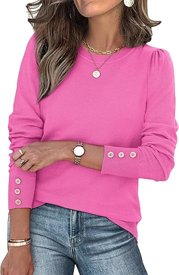 Kvinders afslappede sweater med knapdetaljer Stilla