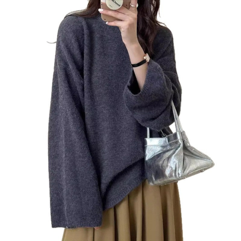 Kvinders oversized strikket sweater med bred skæring og fint materiale Stilla