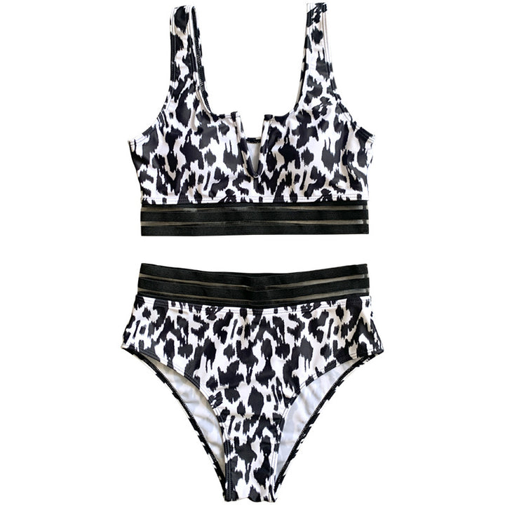 Dame Højskåret Bikini med sporty design og elegante detaljer Skovae