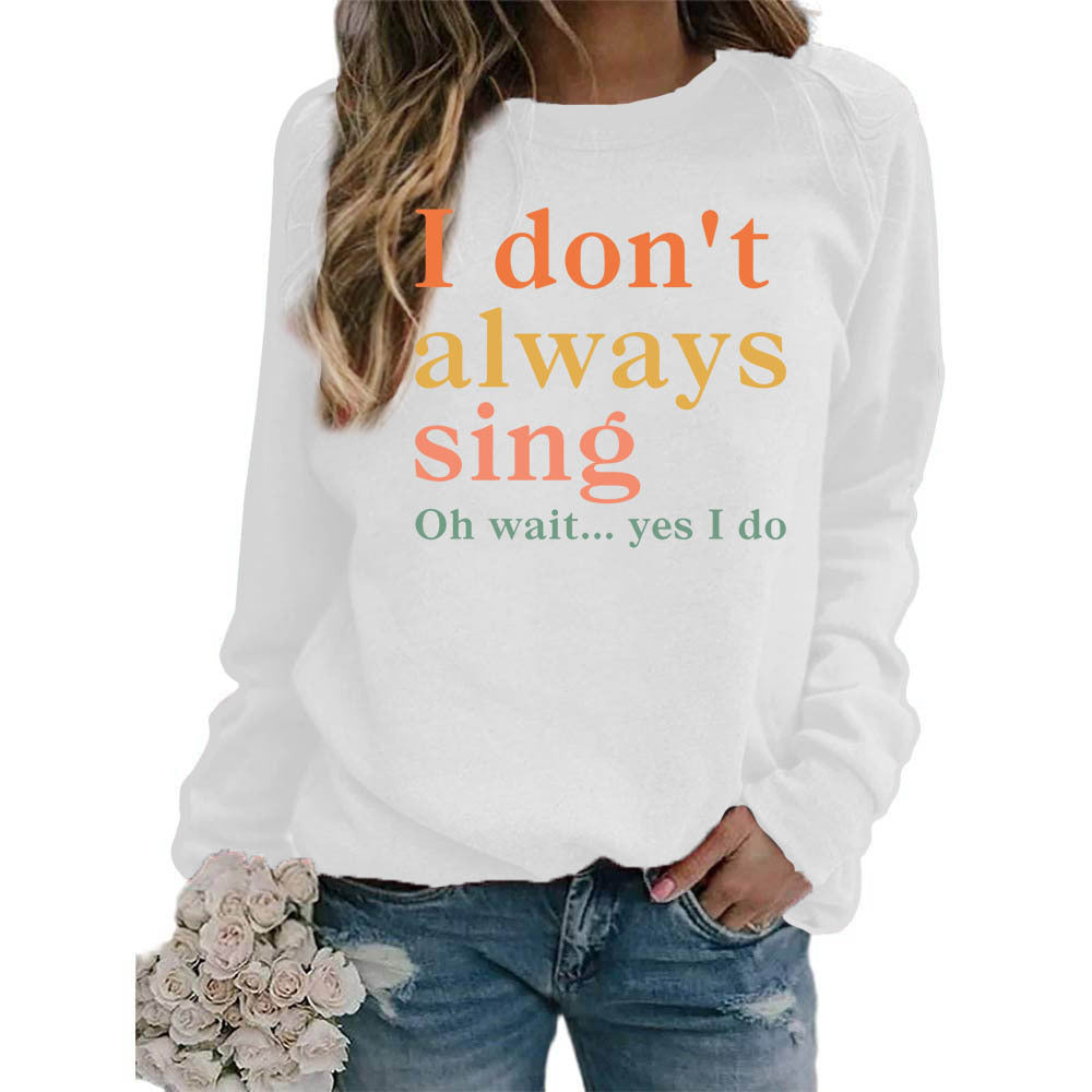 Dame sweatshirt med kreativt slogan og komfortabel pasform Stilla