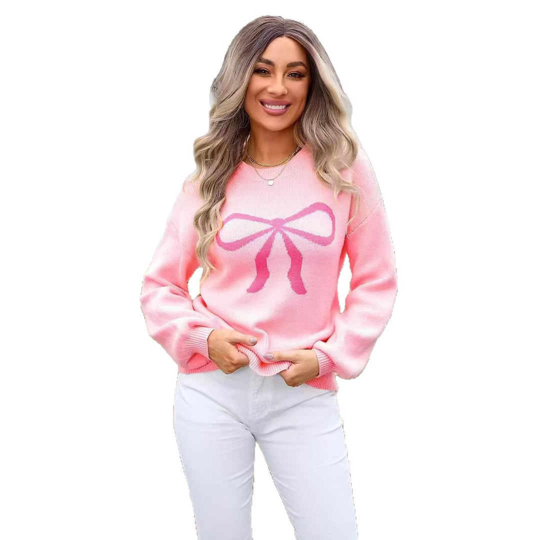 Kvinders oversized sweater med legende sløjfemotiv Stilla