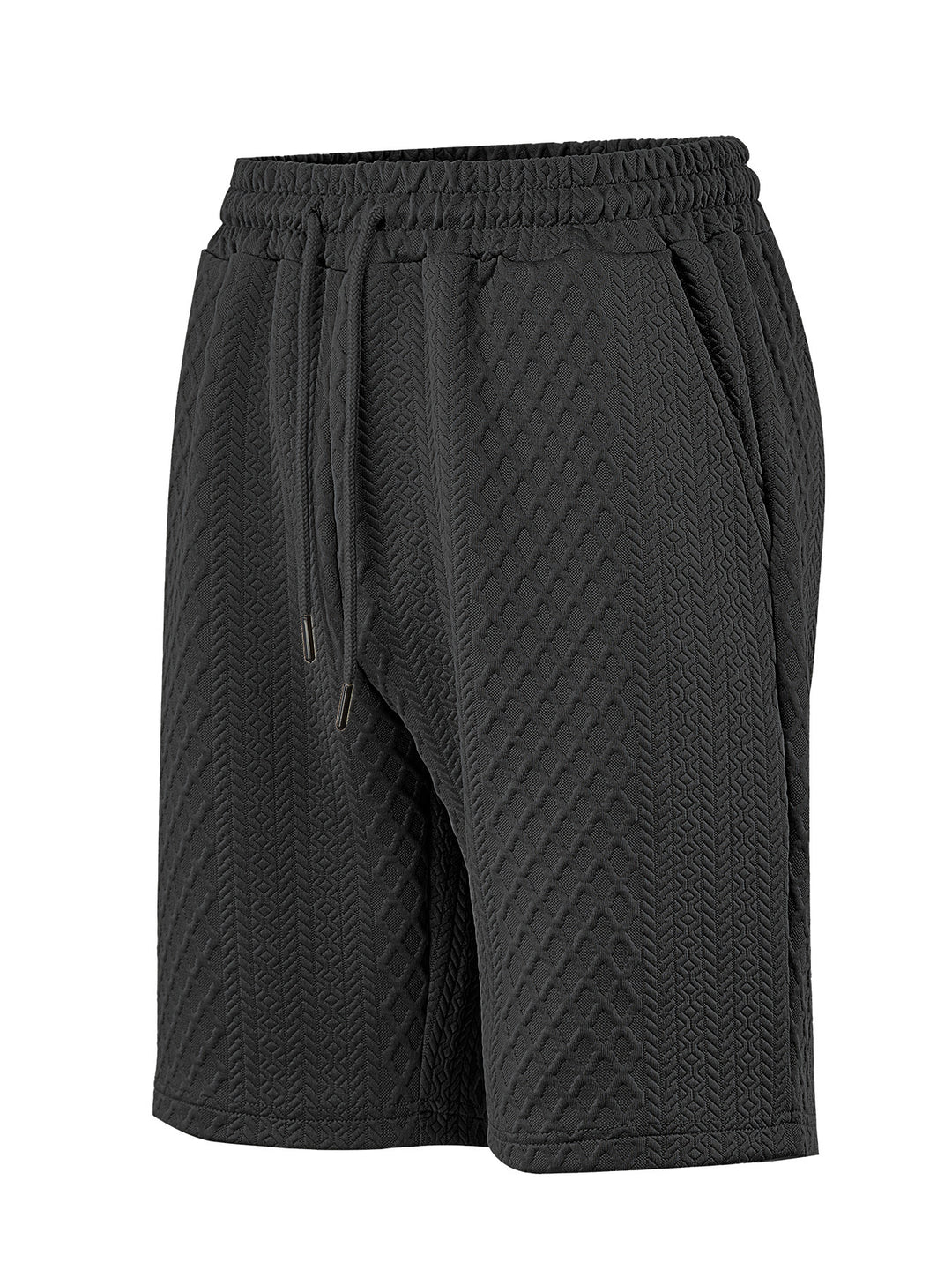 Herren nan strukturerede lounge shorts med elastisk bånd, snøre og sidelommer Skovae