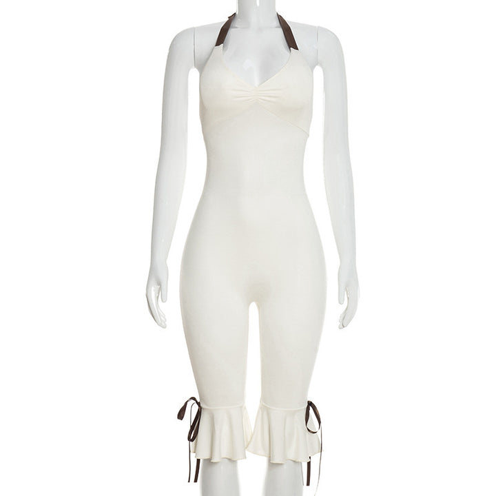 Damer Elegant Overalls med Rüschedetaljer og justerbare stropper Skovae