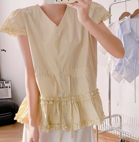 Dame Rüsch Peplum Bluse Stilla