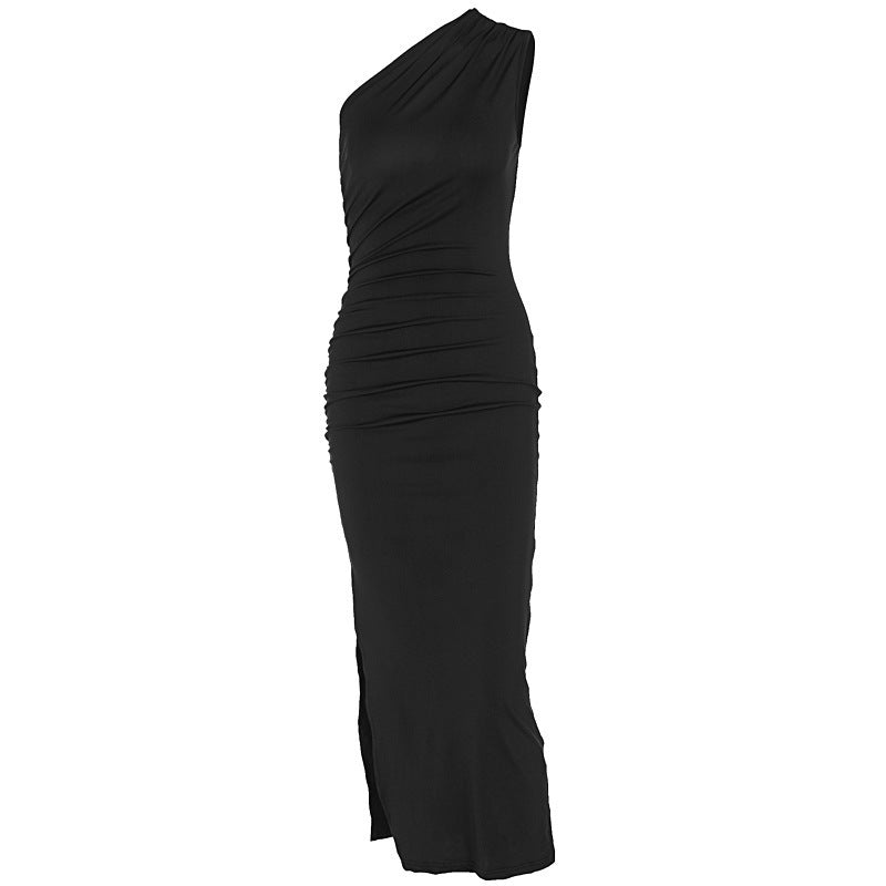 Damer Elegant aftenkjole med asymmetrisk udskæring og raffinerede draperingselementer Stilla