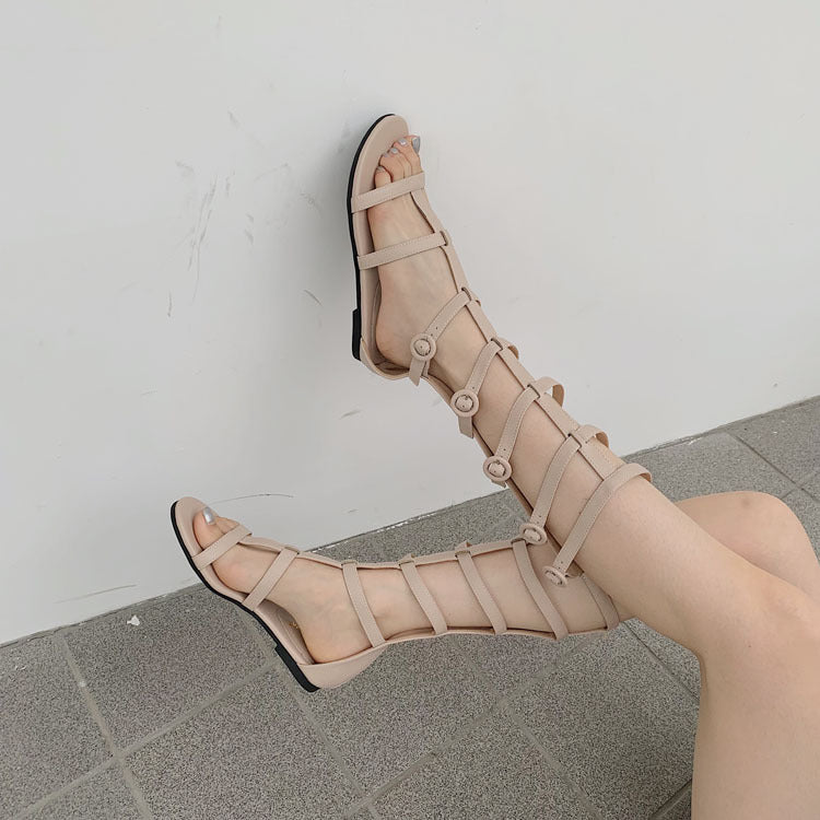 Dame gladiator sandaler med elegant remdesign og moderigtigt stribemønster Stilla