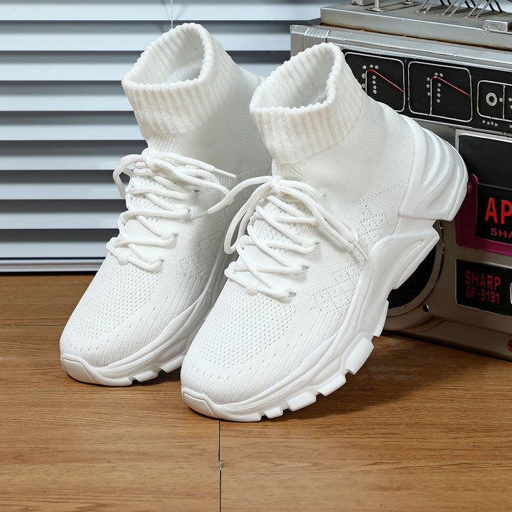 Dame Komfortable Strik-Sneakers med høj skaft Stilla