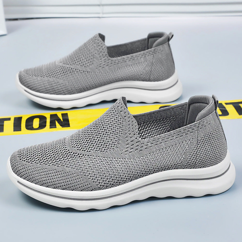 Dame Komfortable Slip-On Sneakers med åndbart netdesign Stilla