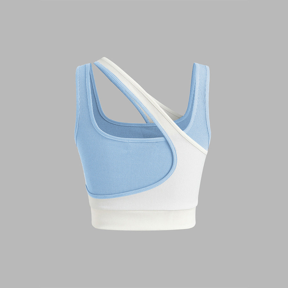 Kvinders sportsbustier med asymmetrisk design og justerbare stropper Stilla