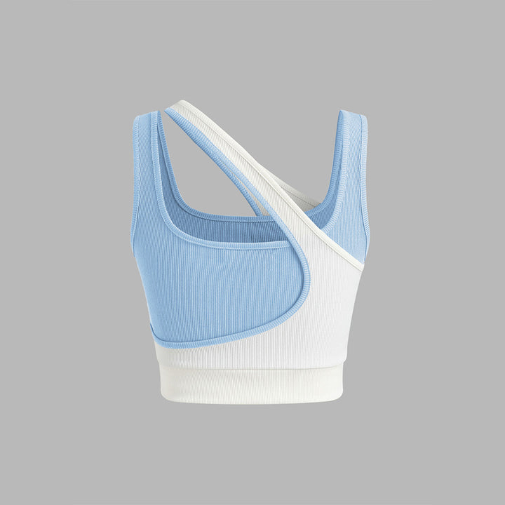 Kvinders sportsbustier med asymmetrisk design og justerbare stropper Stilla